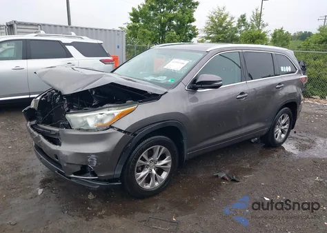 2015 Toyota Highlander Xle V6 from USA, damaged, VIN 5TDJKRFHXFS195918